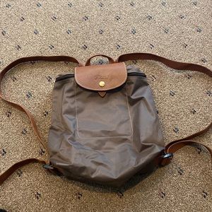 Longchamp Brown Nylon Backpack